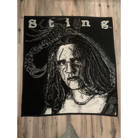 Vintage Sting WWE Biederlack of America Throw 52x56" Blanket Black White - Picture 1 of 8